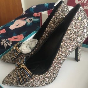 Multi color sparkle heels